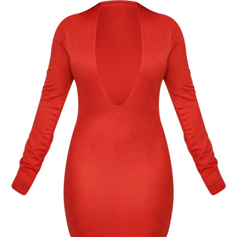 Red Plunge Dress